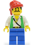 LEGO pi052 Pirate Green Vest, Blue Legs, Red Bandana